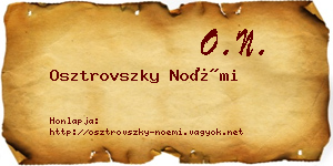 Osztrovszky Noémi névjegykártya